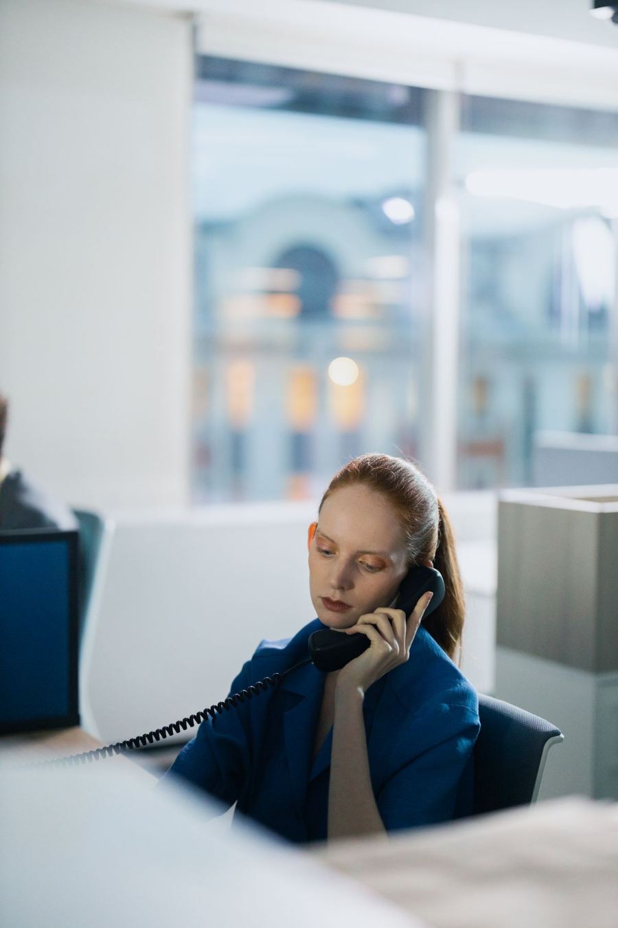 Employee talking on the phone